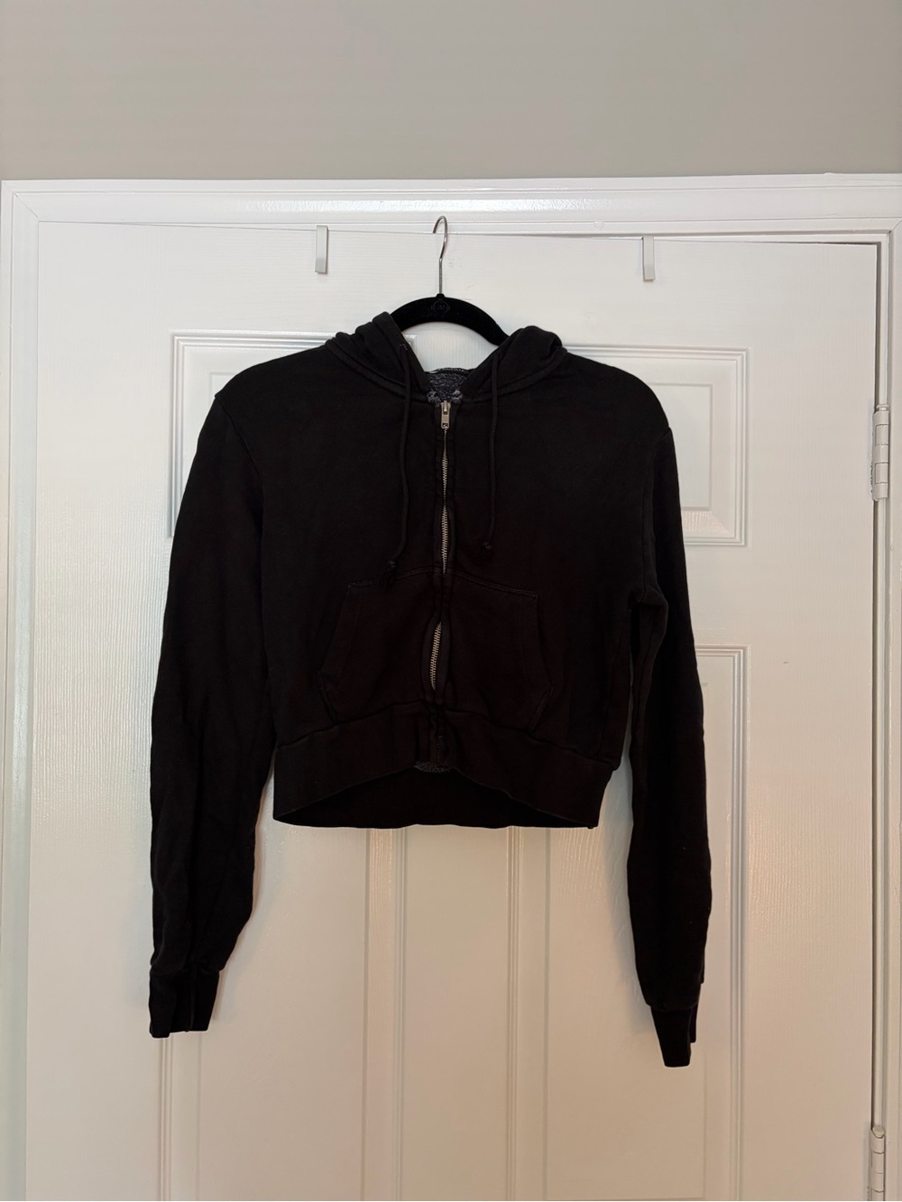Brandy Melville Black Hooded Zip Jacket